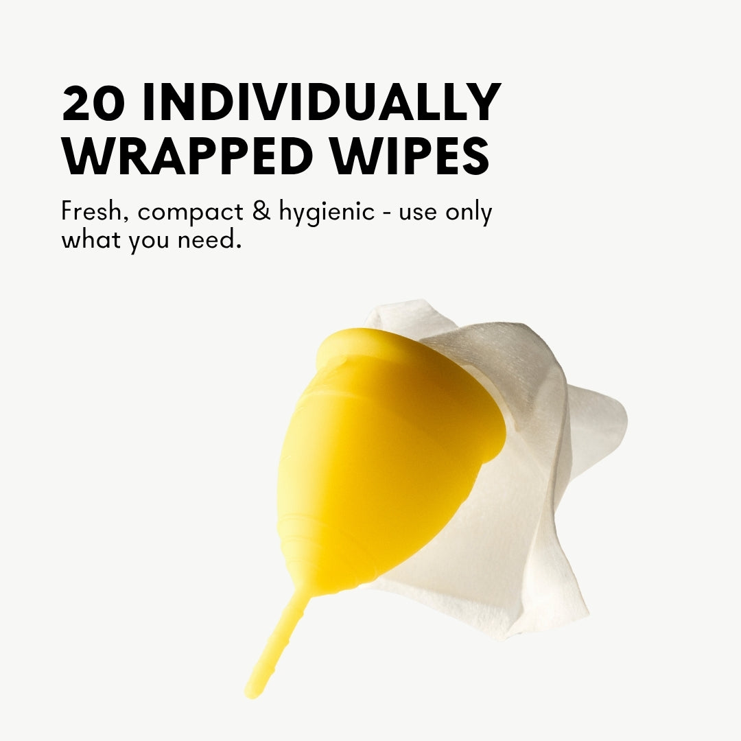 Lunette Cup Wipes 20 pack